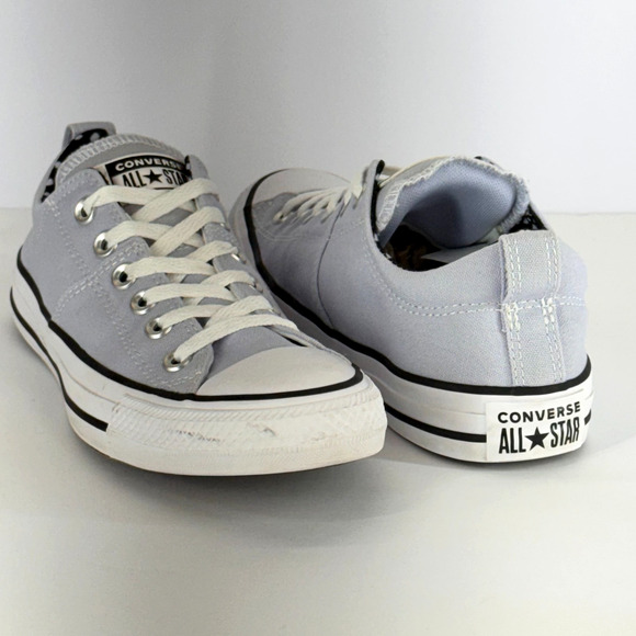 Converse Shoes - Converse All Star Women Size 7.5 Low Top 572368F Lace Up Canvas Unisex Gray Logo